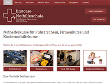 Tablet Screenshot of firstcare.ch